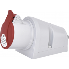 Розетка настінна (силовий роз'єм) EZ-1653  IP44 (16A, 400V, 3P+N+PE)